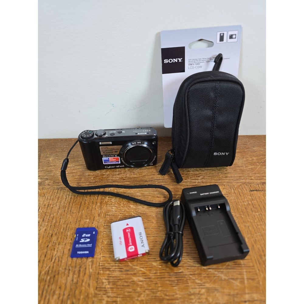 Sony Cyber-Shot DSC-HX5V 10.2MP Digital Camera Black 10x Zoom - Spot on Screen